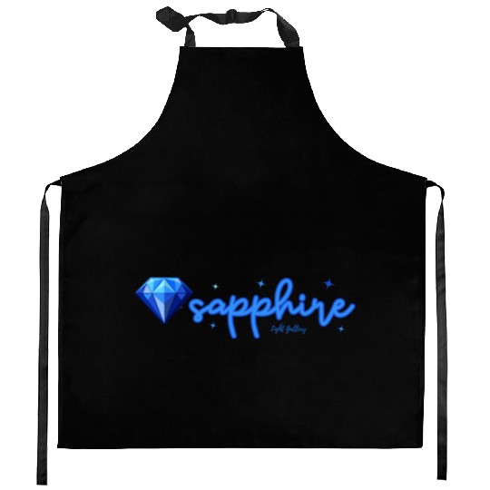 Sapphire gemstone jewel Kitchen Aprons