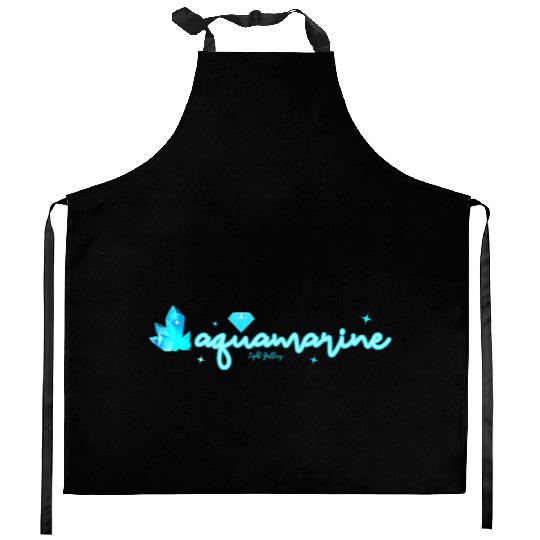 Aquamarine gemstone jewel Kitchen Aprons