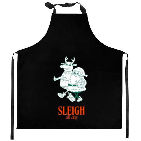 Sleigh all Day Kitchen Aprons