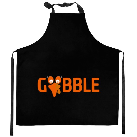 GOBBLE TURKEY PODIATRIST FUNNY THANKSGIVING Kitchen Aprons