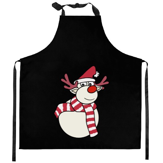 Reindeer Snowman Kitchen Aprons