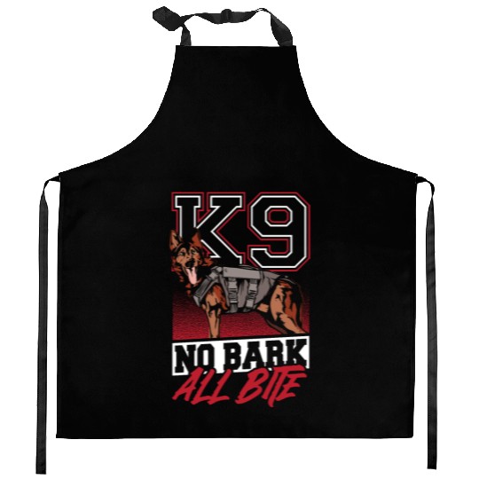 K9 Police Law Enforcement Canine K9 No Bark All Kitchen Aprons