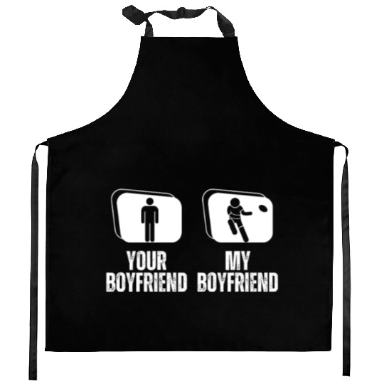 Rugby Player Your Boyfriend My Boyfriend Funny Kitchen Aprons