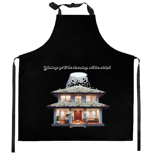 Blessings go to the deserving, not the wicked. Kitchen Aprons