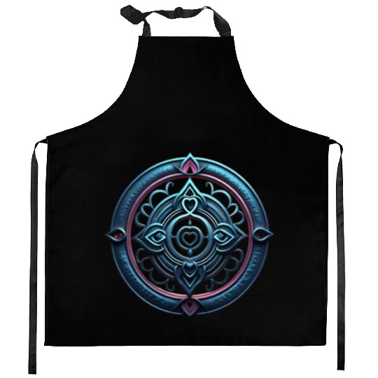 Sacred Heart Mandala Kitchen Aprons