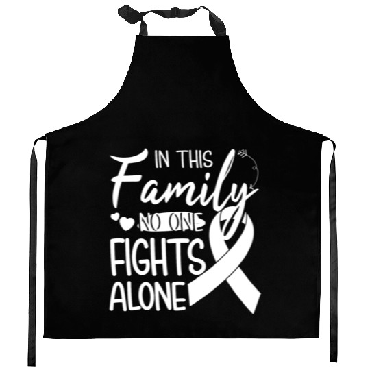 No one fights alone Lung Cancer Awareness Month Kitchen Aprons
