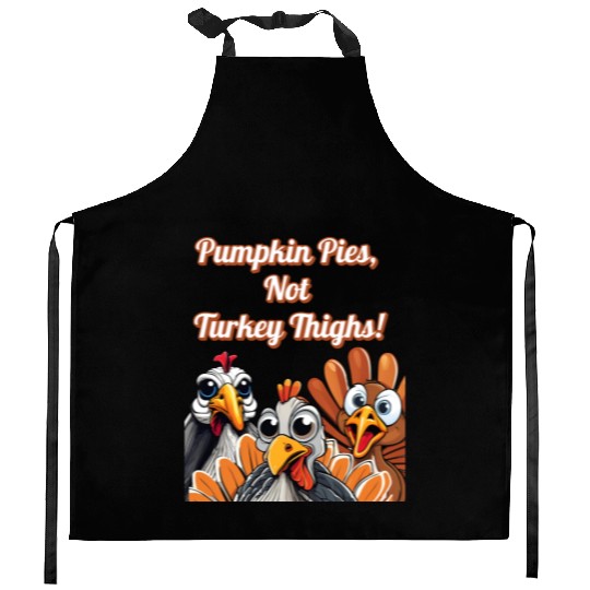Pumpkin Pies, Not Turkey Thighs! Thanksgiving Kitchen Aprons