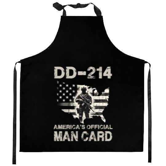 DD 214 America s Official Man Card Kitchen Aprons