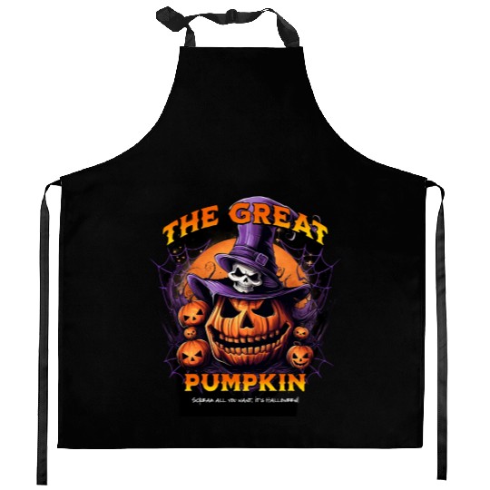 The Great Pumpkin: A Halloween Legend Kitchen Aprons