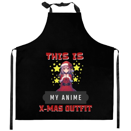 This is my anime x-mas outfit manga santa girl Kitchen Aprons