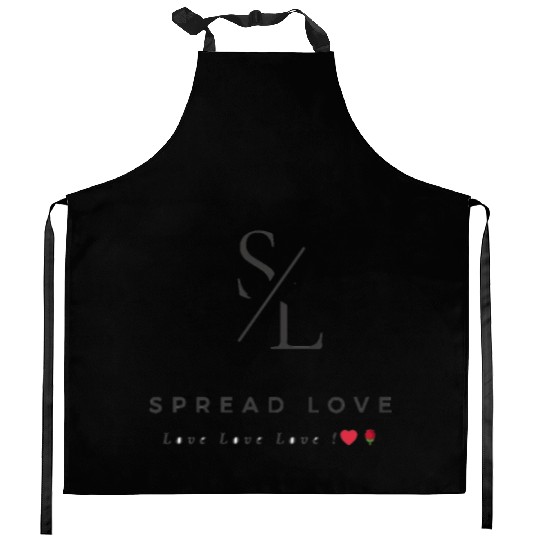 spread love - "Love in Every Gesture" Kitchen Aprons