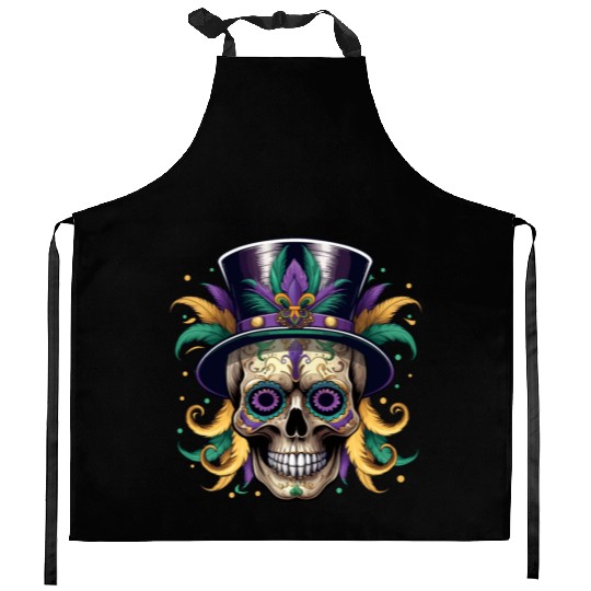 Dia De Los Muertos Festival Parade Mardi Gras Kitchen Aprons