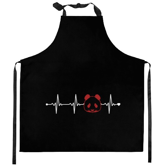Panda Heartbeat Panda Bear Friend Giant Panda Kitchen Aprons