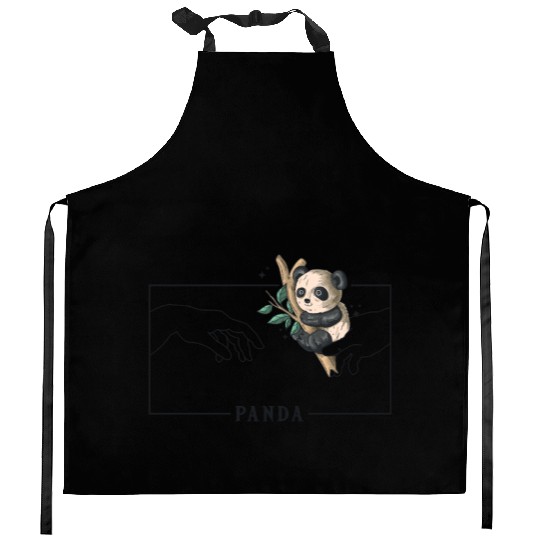 Michelangelo Creation of Adam Panda Friend Lover Kitchen Aprons