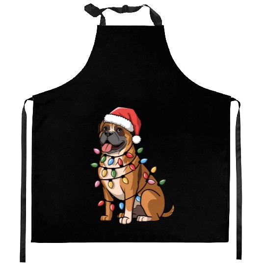 Cane Corso Christmas Lights Xmas Dogs Gifts Kitchen Aprons