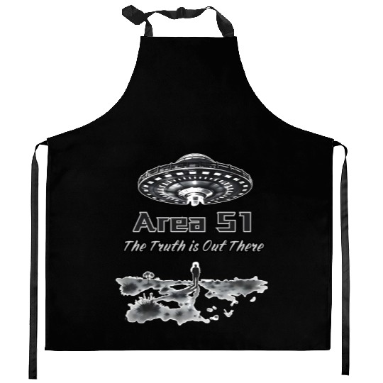 The Truth is Out There: Area 51 - Alien Invasion Kitchen Aprons