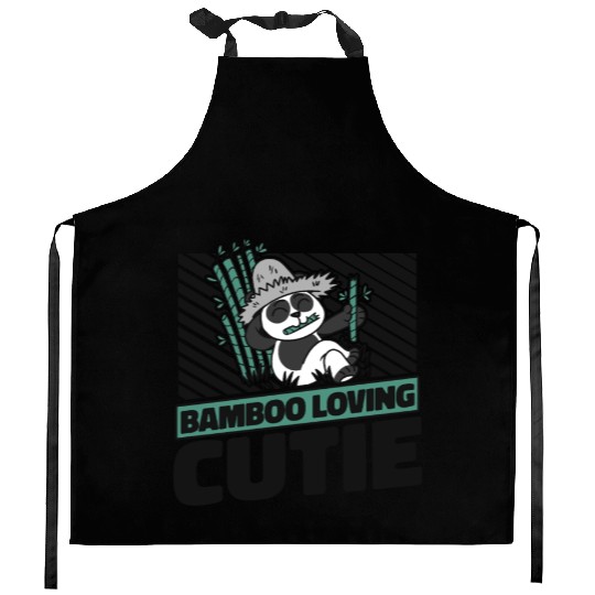 Bamboo Loving Cutie Panda Bear Friend Giant Panda Kitchen Aprons