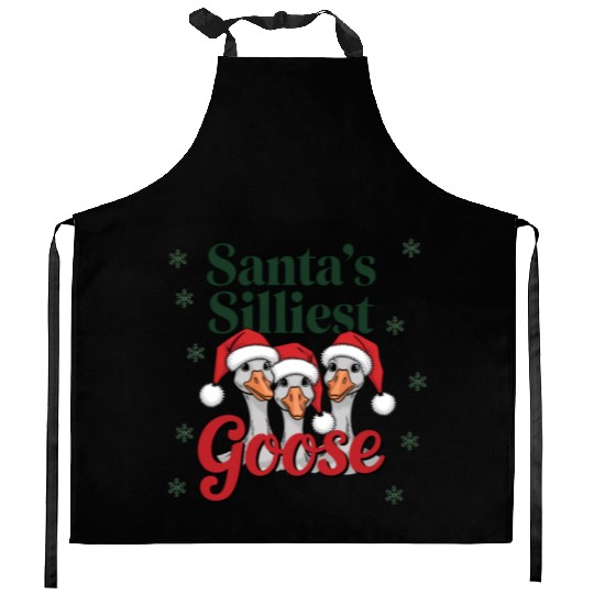 Cute Christmas, Santa Claus Funny Christmas Kitchen Aprons