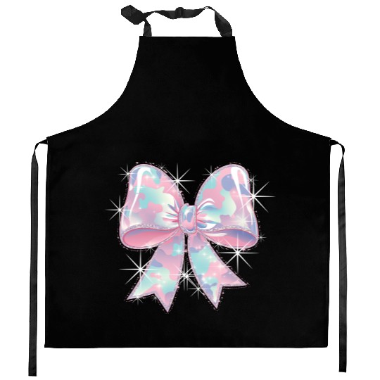 Christmas Coquette Bow, Merry Christmas Kitchen Aprons