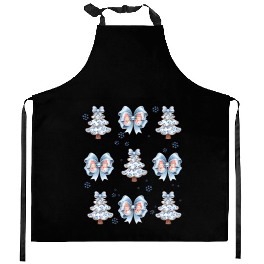 Christmas Coquette Bow, Merry Christmas Kitchen Aprons