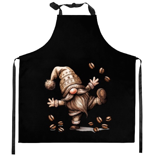 Funny Gnomes, Retro Christmas Kitchen Aprons