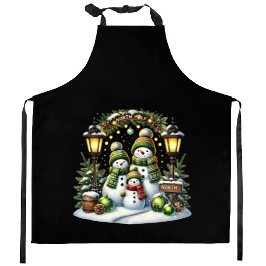 Snowman Christmas, Merry Christmas Kitchen Aprons