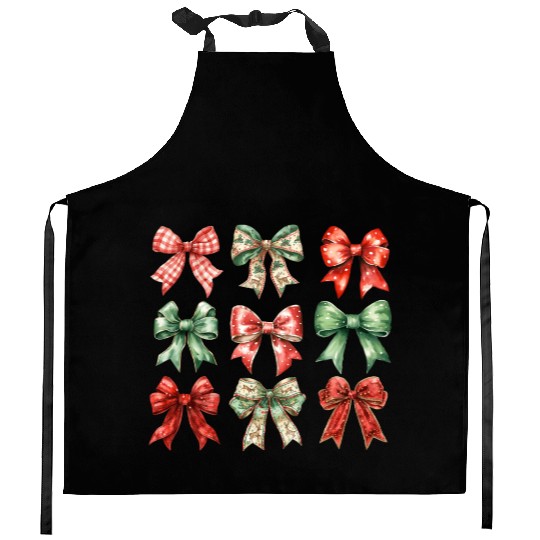 Christmas Coquette Bow, Cute Christmas Kitchen Aprons