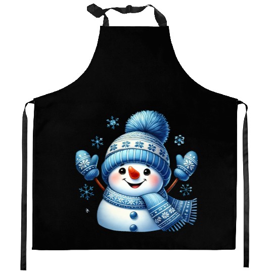 Snowman Christmas, Merry Christmas Kitchen Aprons