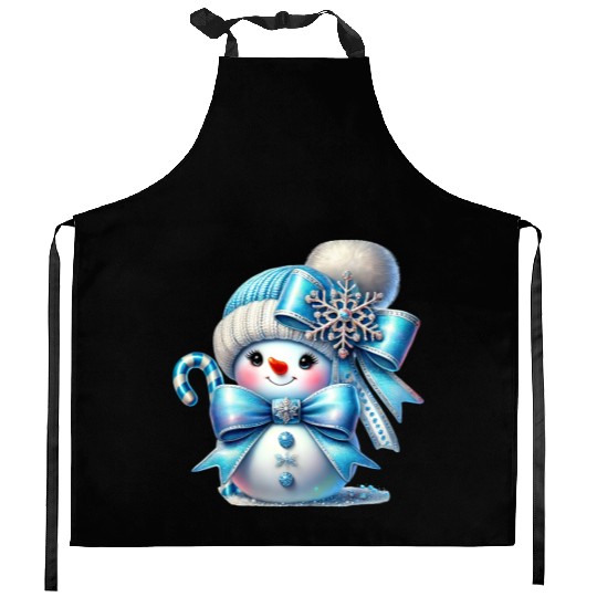 Cute Snowman, Christmas Snowman, Merry Christmas Kitchen Aprons