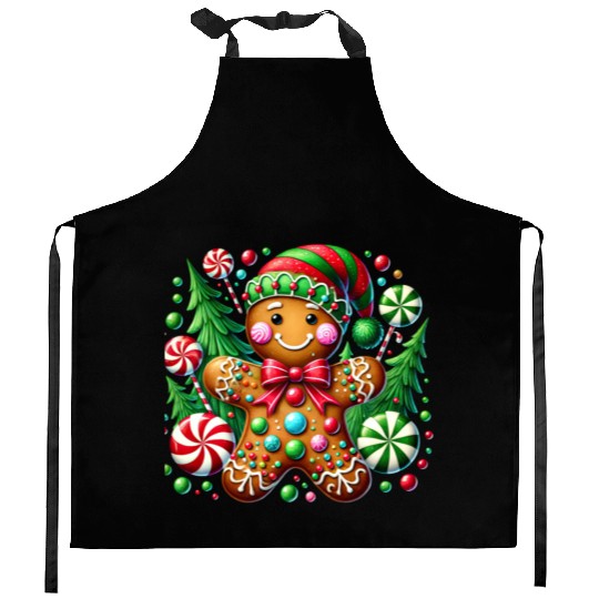 Gingerbread Christmas, Merry Christmas Kitchen Aprons