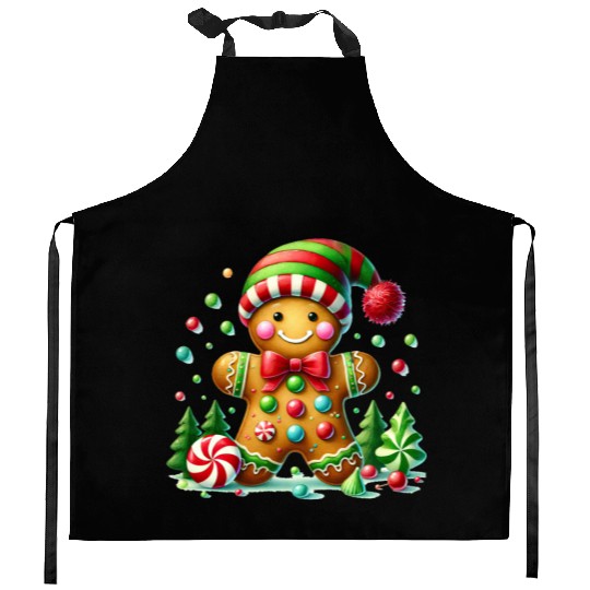 Gingerbread Christmas, Merry Christmas Kitchen Aprons