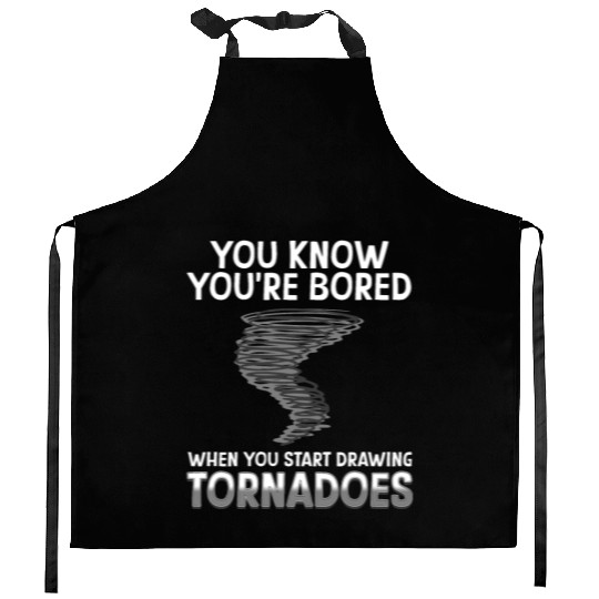 Funny science humor nerd geek tornado Kitchen Aprons