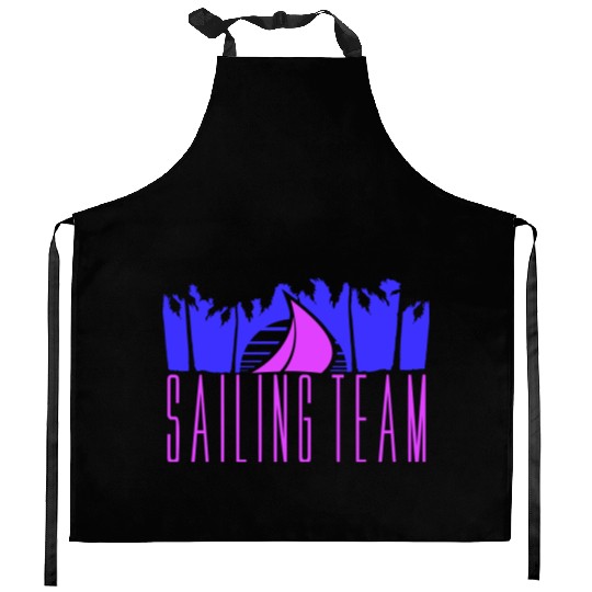 Sailing Team Ship Sun Palm Trees Sunset Sunrise Kitchen Aprons