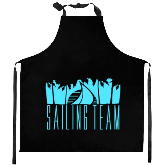 Sailing Team Ship Sun Palm Trees Sunset Sunrise Kitchen Aprons