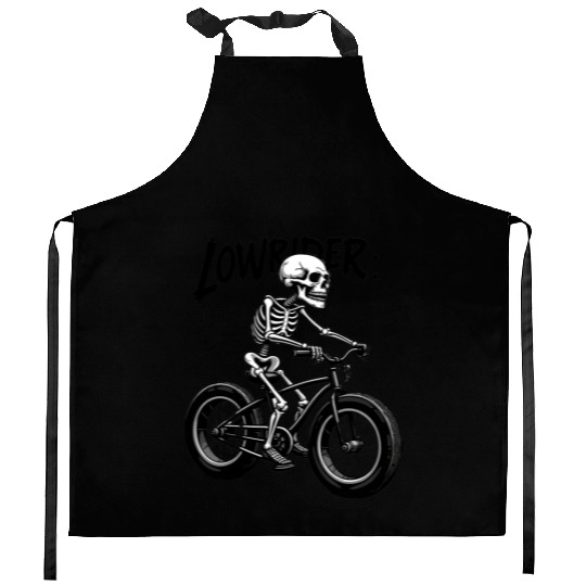 Lowrider Skeleton Art Kitchen Aprons