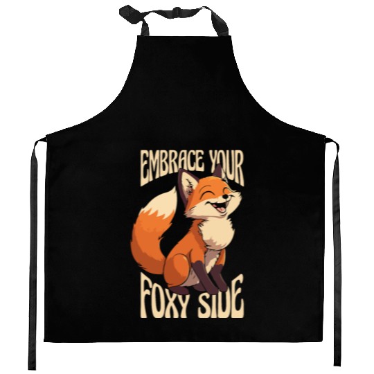 Embrace Your Foxy Side Canidae Caninae Red Fox Kitchen Aprons