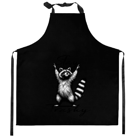 Stay Trashy Raccoon squad Kitchen Aprons