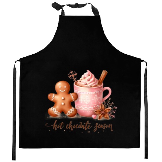 Hot Chocolate Season Kitchen Aprons