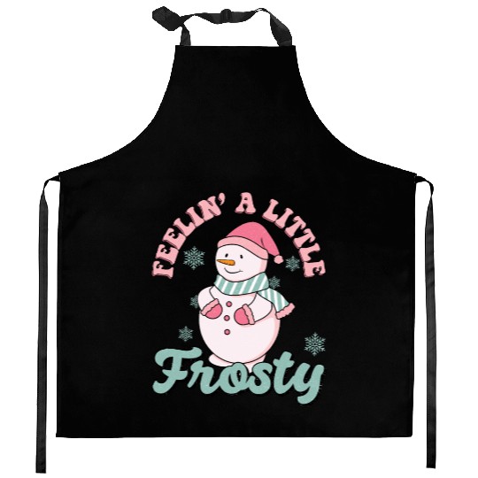 Snowman Christmas, Christmas Retro Kitchen Aprons