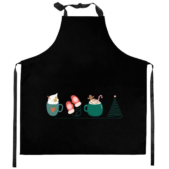 Christmas - Hot winter beverages Kitchen Aprons