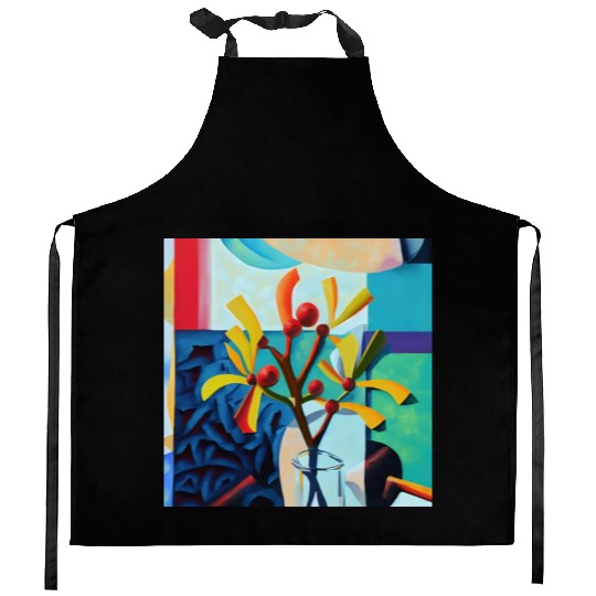 Everyday mistletoe Kitchen Aprons