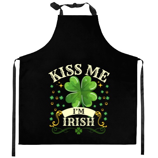 Kiss Me Im Irish Kitchen Aprons