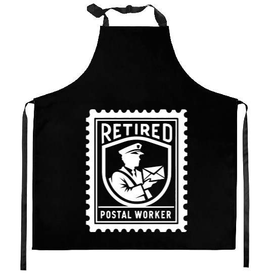 Stamp Retired Postal Worker Kitchen Aprons