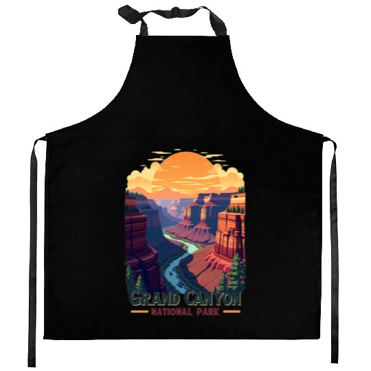 Majestic Grand Canyon: Nature's Masterpiece Kitchen Aprons
