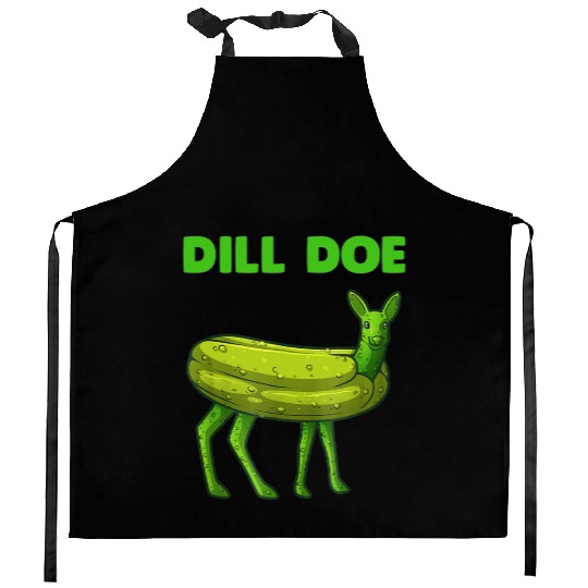 Dill Pickle Funny Graphic Kitchen Aprons