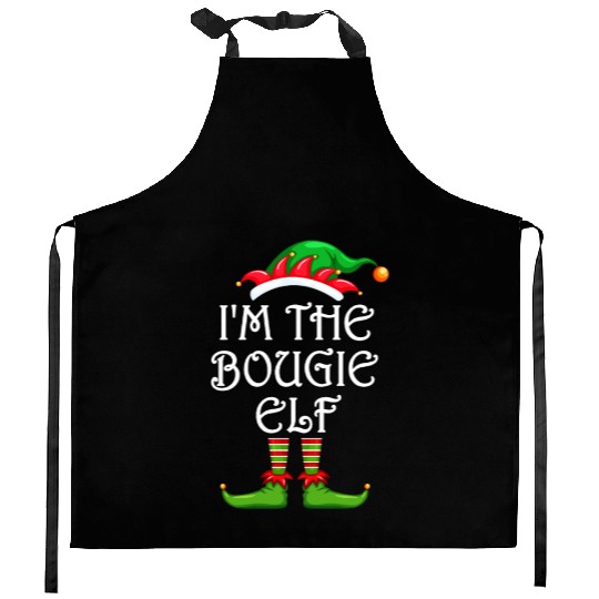 I'm The Bougie Elf Kitchen Aprons Matching Family Christmas