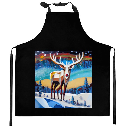 The beauty of wilderness in winter Kitchen Aprons