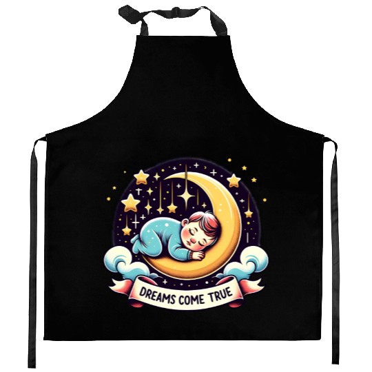 Dreams Come True Under Starry Night Sky Kitchen Aprons