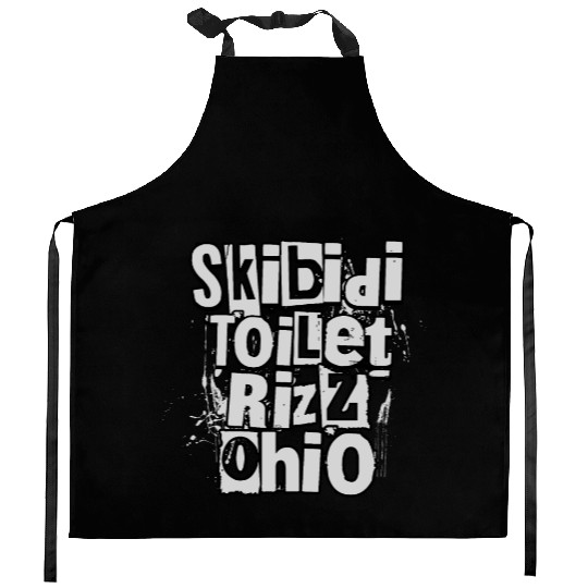 Cool Skibidi Toilet Rizz Ohio meme Kitchen Aprons