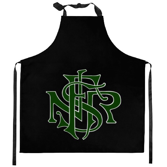 Our Lady of the Rosary of Fátima - NSRF monogram Kitchen Aprons
